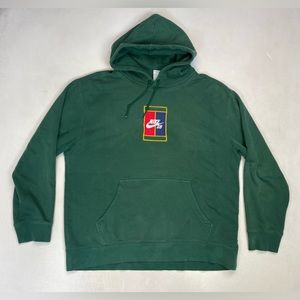 Nike SB Court Logo Pullover Hoodie Men XL Green